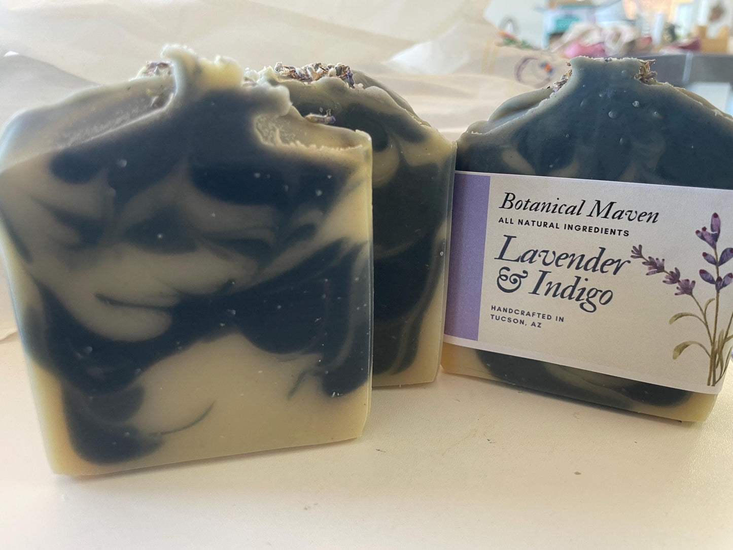 Lavender Soap: Indigo Powder, Garden-Infused Oils
