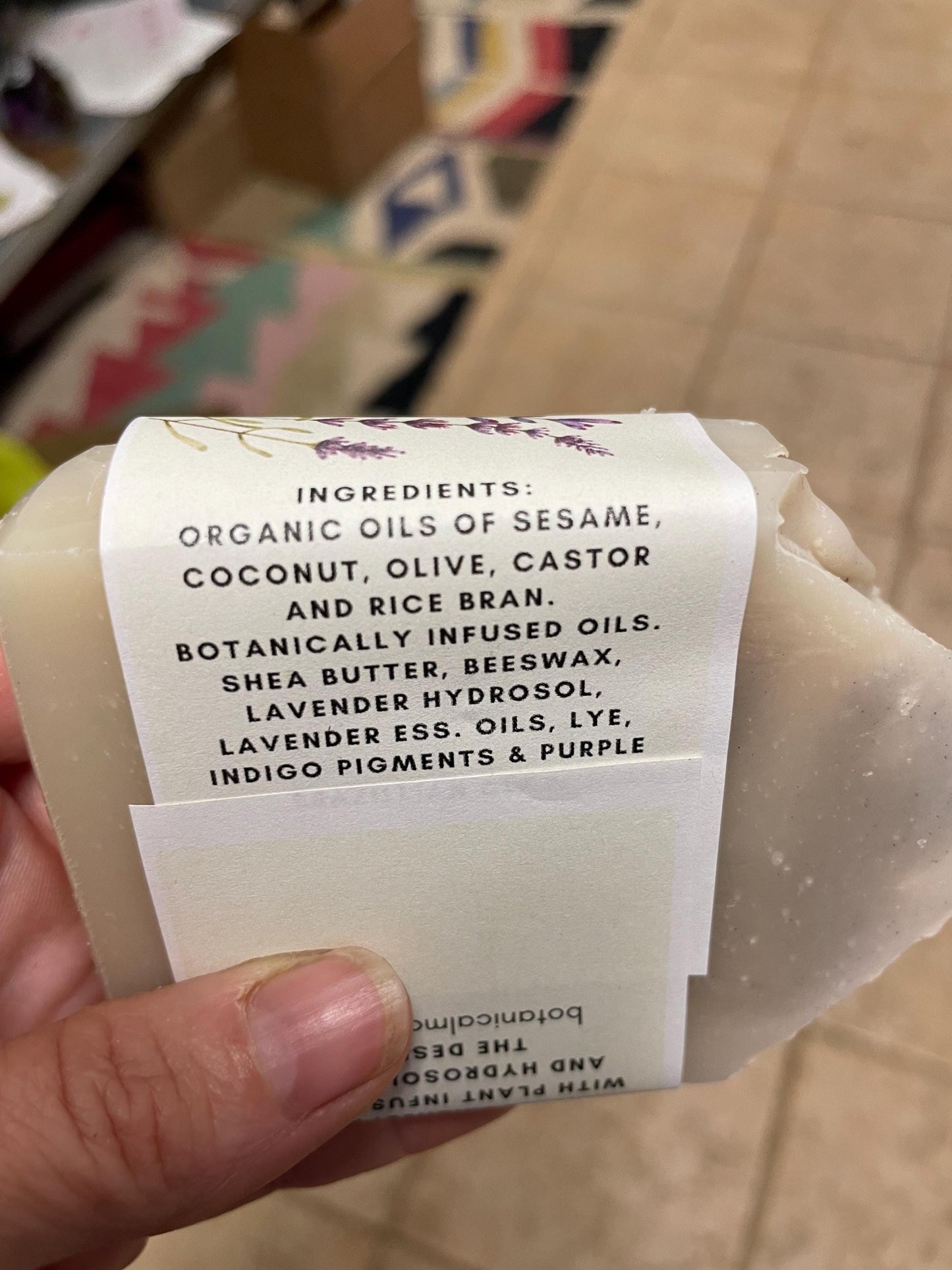 Lavender Soap: Indigo Powder, Garden-Infused Oils