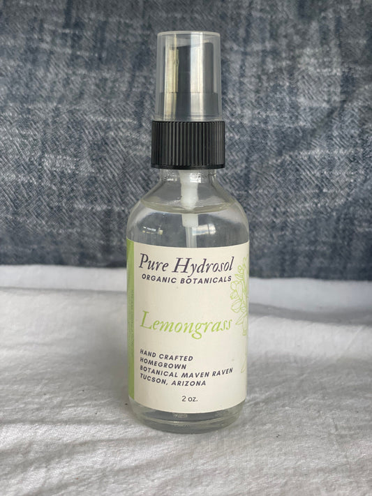 Organic Lemongrass Hydrosol: Handcrafted Botanical Spray