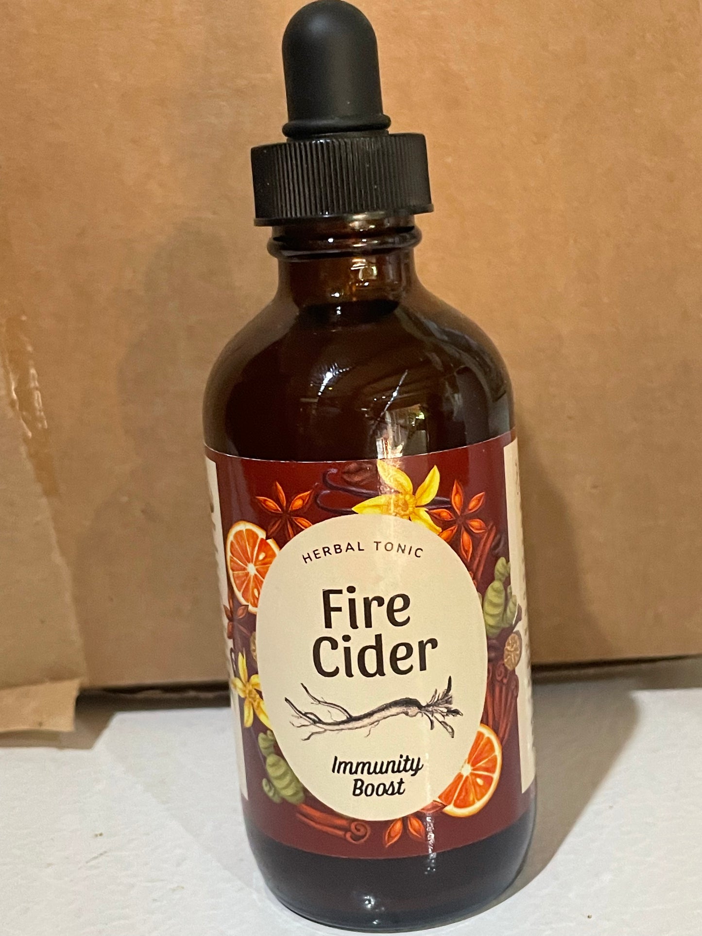 Fire Cider: Herbal Tonic with Horseradish, Ginger & Garlic (3 oz)