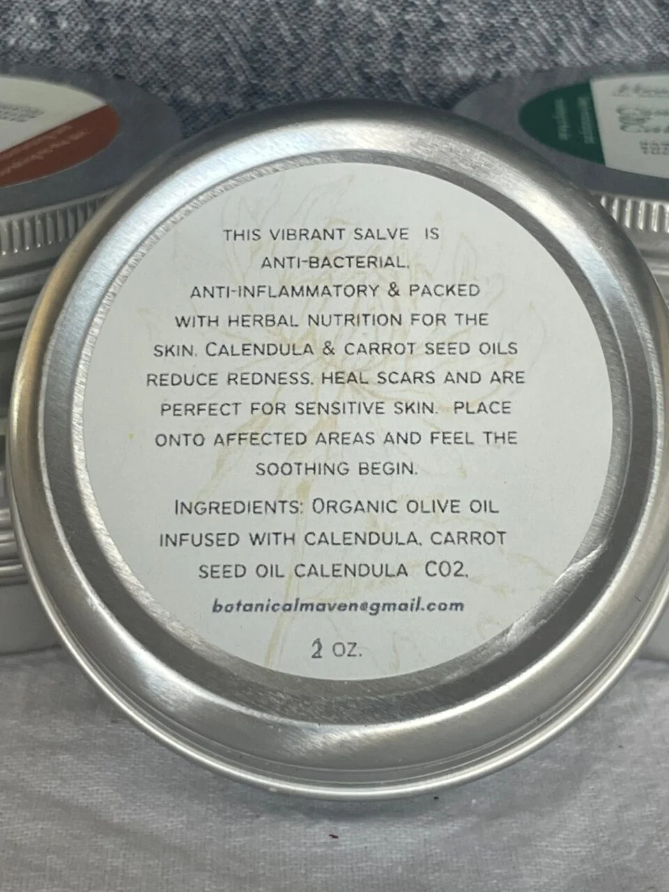 Calendula Carrot Seed Salve Ingredients scaled