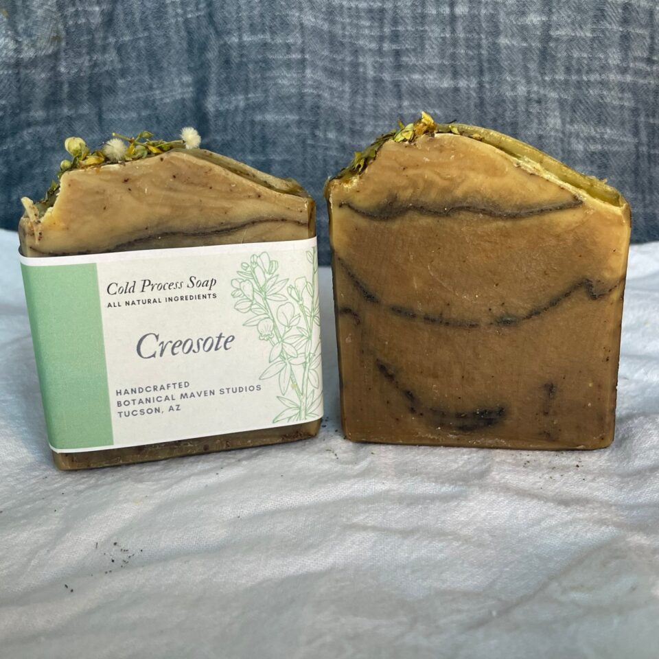 Creosote soap front and back