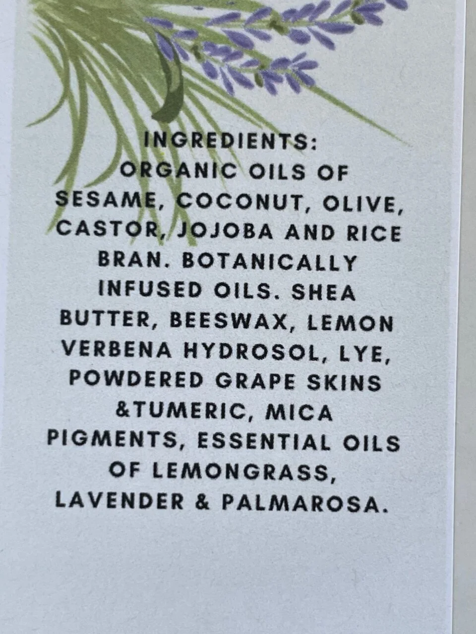 Lavender Lemongrass Soap Ingredients scaled