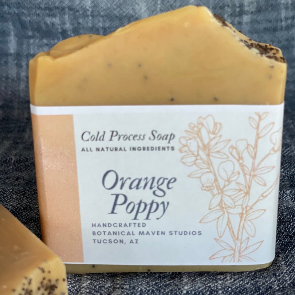 Orange Poppy Exfoliating Soap Closeup